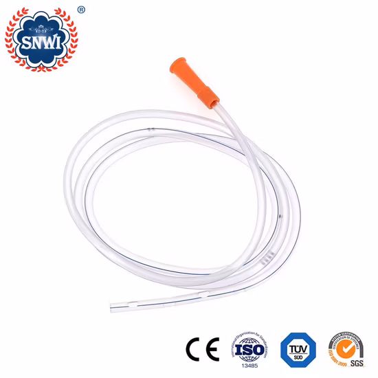 Cateter fechado descartável médico da sução do controle do dedo do PVC