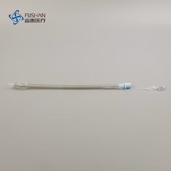 Venda quente por atacado de instrumento cirúrgico descartável estéril de grau médico em PVC clássico tubo de traqueostomia endotraqueal reforçado com algema e sem algema